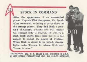 Star Trek Leaf Reprint B W Back Version Back 12