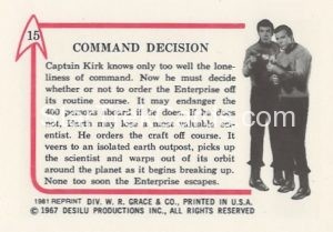 Star Trek Leaf Reprint B W Back Version Back 15