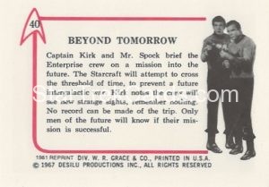 Star Trek Leaf Reprint B W Back Version Back 40