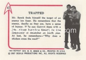 Star Trek Leaf Reprint B W Back Version Back 41