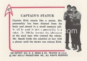 Star Trek Leaf Reprint B W Back Version Back 47