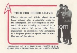Star Trek Leaf Reprint B W Back Version Back 51