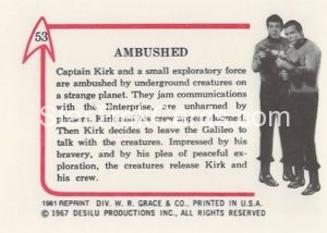 Star Trek Leaf Reprint B W Back Version Back 53