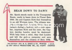 Star Trek Leaf Reprint B W Back Version Back 6