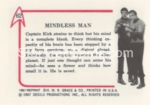 Star Trek Leaf Reprint B W Back Version Back 62