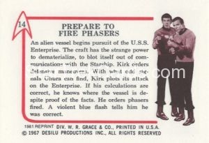 Star Trek Leaf Reprint Pink Back Version Back 14