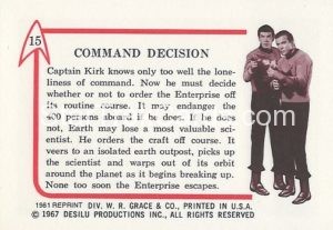 Star Trek Leaf Reprint Pink Back Version Back 15