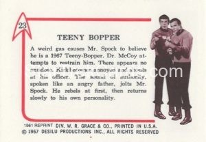 Star Trek Leaf Reprint Pink Back Version Back 23