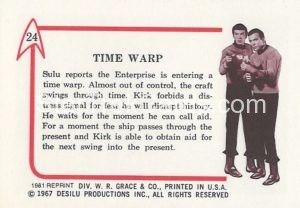 Star Trek Leaf Reprint Pink Back Version Back 24