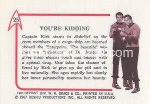 Star Trek Leaf Reprint Pink Back Version Back 25