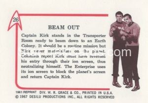 Star Trek Leaf Reprint Pink Back Version Back 26