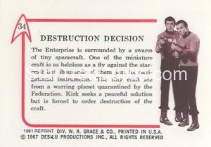 Star Trek Leaf Reprint Pink Back Version Back 34