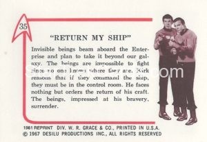 Star Trek Leaf Reprint Pink Back Version Back 35