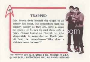 Star Trek Leaf Reprint Pink Back Version Back 41