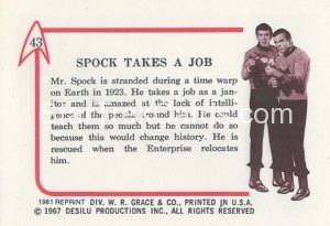 Star Trek Leaf Reprint Pink Back Version Back 43