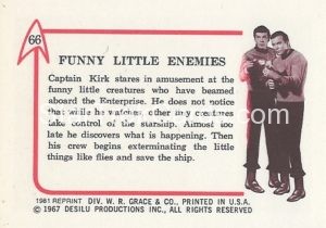 Star Trek Leaf Reprint Pink Back Version Back 66