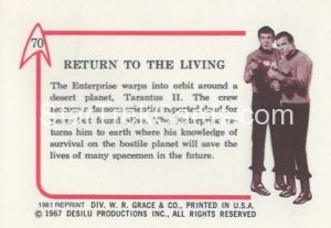 Star Trek Leaf Reprint Pink Back Version Back 70