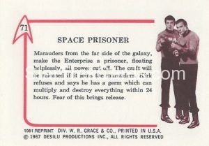 Star Trek Leaf Reprint Pink Back Version Back 71