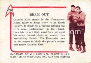 Star Trek Leaf Trading Card 26 Back