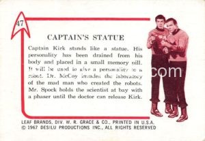 Star Trek Leaf Trading Card 47 Back