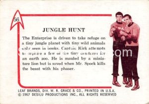 Star Trek Leaf Trading Card 56 Back