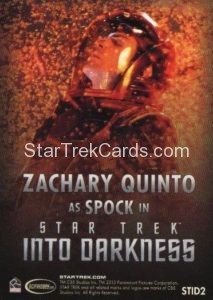 Star Trek Movies Collectors Set Trading Card STID2 Back