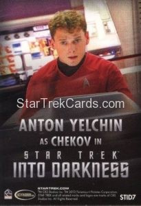 Star Trek Movies Collectors Set Trading Card STID7 Back