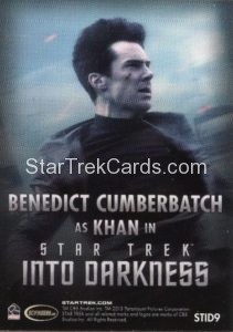 Star Trek Movies Collectors Set Trading Card STID9 Back