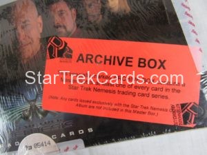 Star Trek Nemesis Trading Card Archive Box Alternate