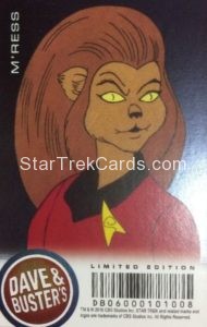 Star Trek The Animated Series Arcade Set Trading Card MRess Foil Enhanced Back