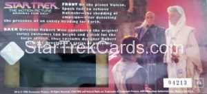 Star Trek The Motion Picture Film Cel Cards 3a back