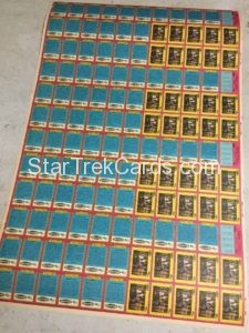 Star Trek The Motion Picture Manor Bread Uncut Sheet 132 Cards Back
