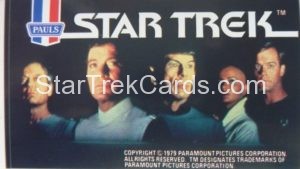 Star Trek The Motion Picture Paul’s Ice Cream Trading Card Sticker TMP Main Crew