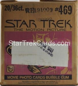 Star Trek The Motion Picture Topps Case Back