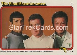 Star Trek The Motion Picture Trebor Trading Card 1
