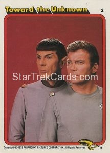 Star Trek The Motion Picture Trebor Trading Card 2