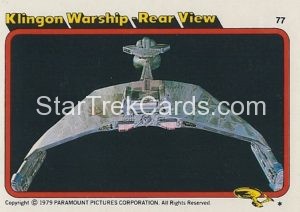 Star Trek The Motion Picture Trebor Trading Card 77