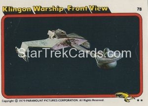 Star Trek The Motion Picture Trebor Trading Card 78 1