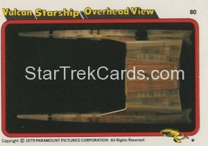 Star Trek The Motion Picture Trebor Trading Card 80