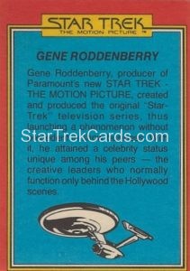 Star Trek The Motion Picture Trebor Trading Card Back 40