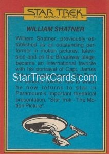 Star Trek The Motion Picture Trebor Trading Card Back 42