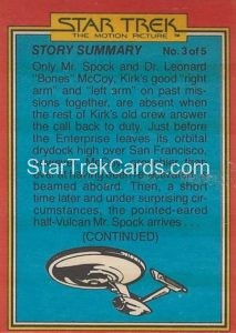 Star Trek The Motion Picture Trebor Trading Card Back 45