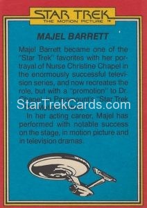 Star Trek The Motion Picture Trebor Trading Card Back 63