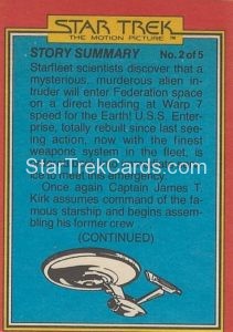 Star Trek The Motion Picture Trebor Trading Card Back 66
