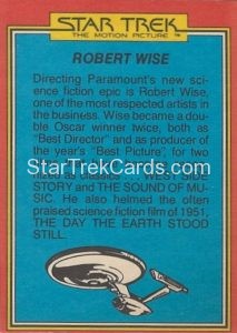 Star Trek The Motion Picture Trebor Trading Card Back 78