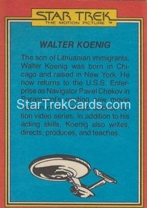 Star Trek The Motion Picture Trebor Trading Card Back 81