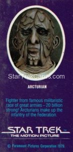 Star Trek The Motion Picture Weetabix Trading Card Arcturian Back