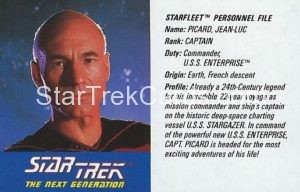 Star Trek The Next Generation Action Figure Cards Galoob Captain Jean Luc Picard