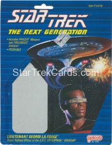 Star Trek The Next Generation Action Figure Cards Galoob Lieutenant Geordi La Forge
