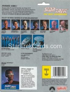 Star Trek The Next Generation Action Figure Cards Galoob Lieutenant Geordi La Forge Back